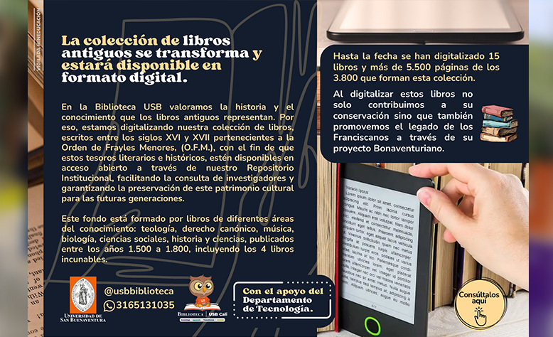 La colección de libros antiguos se transforma y estará disponible en formato digital. 