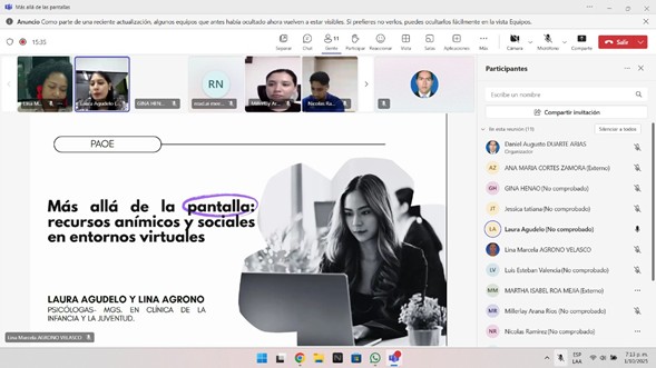 La Universidad de San Buenaventura Cali fortalece el bienestar y la formación integral con el taller “Más allá de la pantalla: recursos anímicos y sociales en entornos virtuales”